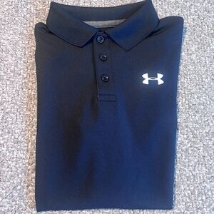 Under Armour black Polo with White Logo